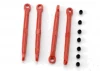 Traxxas Toe link front rear (molded composite) (red) (4)/ hollow balls (8)