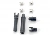 Traxxas Half shafts center front (1) center rear (1) (internal splined half shafts (2)/external splined half shaft) (2)/ metal u-joints (4)
