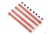 Traxxas Toe link front rear (molded composite) (red) (4)/ hollow balls (8)