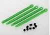 Traxxas Toe link front rear (molded composite) (green) (4)/ hollow balls (8)