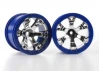 Traxxas Wheels Geode 2.2 (chrome blue beadlock style) (12mm hex) (2)