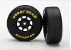 Traxxas Tires and wheels assembled glued (8-spoke wheels black 1.9 Goodyear Wrangler tires) (2)