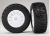 Traxxas Tires wheels assembled glued (White wheels BFGoodrich Rally gravel pattern tires foam inserts) (2) (TSM rated)