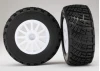 Traxxas Tires wheels assembled glued (White wheels BFGoodrich Rally gravel pattern S1 compound tires foam inserts) (2)