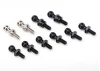 Traxxas Pivot balls: black (6) silver (2) black (long) (2)