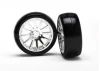 Traxxas 12-Sp Chrm Wheels - Slick Tires