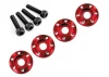 Wheel nut washer - machined Aluminium - red / 3x12mm CS (4)