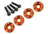Wheel nut washer - machined Aluminium - orange / 3x12mm CS (4)