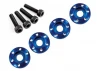 Wheel nut washer - machined Aluminium - blue / 3x12mm CS (4)