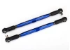 Traxxas Toe links X-MAXX (TUBES blue-anodized 7075-T6 Aluminium stronger than titanium) (157mm) (2)/ rod ends assembled with steel hollow balls (4)/ Aluminium wrench 10mm (1)