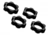 Traxxas Wheel nuts splined 17mm serrated (black-anodized) (4)