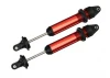 Traxxas X-MAXX Shocks GTX Aluminium red-anodized (fully assembled w/o springs) (2)