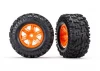 Traxxas MAXX AT Tyres Pre Glued on Orange X-MAXX Wheels (2)