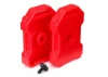 Traxxas Fuel canisters (red) (2)/ 3x8 FCS (1)