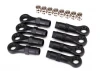 Traxxas Rod ends extended (standard (4) angled (4)/ hollow balls (8) (for use with TRX-4 Long Arm Lift Kit)
