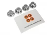 Traxxas Center caps wheel (chrome) (4)/ decal sheet (requires 8255A extended stub axle)