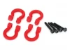 Traxxas Bumper D-rings red (front or rear)/ 2.0x12 CS (4)
