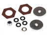 Traxxas Rebuild kit slipper clutch (steel disc (2)/ friction insert (2)/ 4.0mm NL (1)/ spring washers (2)