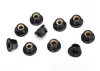 Traxxas M4 Flanged Nylon Locking Nuts - Serrated Black Steel (10)