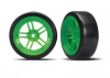 Tires and wheels - glued (split-spoke green - 1.9 Drift tires