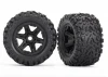 Traxxas Tires wheels assembled glued (black wheels Talon EXT tires foam inserts) (2) (17mm splined) (TSM rated)