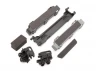 Traxxas Battery hold-down/ mounts (front rear)/ battery compartment spacers/ foam pads