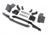 Traxxas Body reinforcement set, black/ skid pads (roof)/ 3x10mm CS (14) (fits 10211 body)
