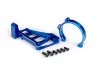 Traxxas Motor mounts (front + rear) (blue-anodised 6061-T6 aluminium)/ 3x10mm CCS (with threadlock) (4)/ 4x12mm BCS (with threadlock) (2) (for use with 3483 motor)