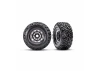 Traxxas MAXX Slash SC Belted Tyres Glued on Black/Grey 17mm Hex Wheels (2)