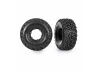 Traxxas Wheels + Tyres, assembled, glued, left (1), right (1) (black wheels, MAXX Slash belted tyres, foam inserts) (outer) (TSM rated) (requires 10274 + 10276, sold separately)