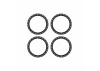 Traxxas Beadlock rings, black (machined aluminium) (4)