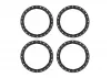 Traxxas Beadlock rings, black (machined aluminium) (4)