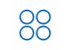 Traxxas Beadlock rings, blue (machined aluminium) (4)