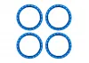 Traxxas Beadlock rings, blue (machined aluminium) (4)