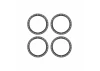 Traxxas Beadlock rings, grey (machined aluminium) (4)