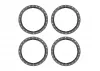 Traxxas Beadlock rings, grey (machined aluminium) (4)
