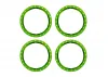 Traxxas Beadlock rings, green (machined aluminium) (4)