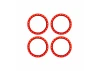 Traxxas Beadlock rings, red (machined aluminium) (4)