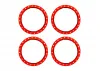 Traxxas Beadlock rings, red (machined aluminium) (4)