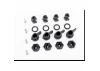 Traxxas Nuts, hatch mounting (hatch nuts (4), wing nuts (4)/ shafts (4)/ o-rings (4)/ 3x8mm CCS (stainless) (4)