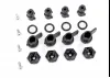Traxxas Nuts, hatch mounting (hatch nuts (4), wing nuts (4)/ shafts (4)/ o-rings (4)/ 3x8mm CCS (stainless) (4)
