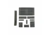 Traxxas Support posts, boat trailer (17mm (8), 30mm (8), 35mm (2), 37mm (8), 38mm (2), 40mm (2), 43mm (2), 65mm (4), 70mm (4)/ bunk boards (8)