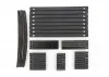 Traxxas Support posts, boat trailer (17mm (8), 30mm (8), 37mm (8), 65mm (4), 70mm (4)/ bunk boards (8)