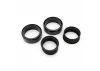 Traxxas Tyres, 1.9 Drift (1 dot, hard, rough surfaces) (front) (2)/ rubber inserts (2)
