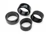 Traxxas Tyres, 1.9 Drift (1 dot, hard, rough surfaces) (rear) (2)/ rubber inserts (2)