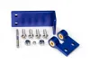 Traxxas Rudder mount, aluminium/ hinge pin/ 4x14mm BCS (stainless) (4)/ NL 4.0 (2)/ 4x3mm GS (stainless, with threadlock) (1)
