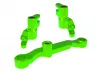 Traxxas Steering bellcranks, draglink (green-anodised 6061-T6 aluminium), 3x13mm SS (with threadlock) (2), 3x12mm BCS (with threadlock) (2), 5x8x2.5mm ball bearings (2), 5x10x4mm ball bearings (2)