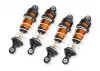 Traxxas Shocks, GTR long, orange-anodised, PTFE-coated bodies with TiN shafts (assembled with springs) (4)