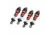Traxxas Shocks, GTR long, red-anodised, PTFE-coated bodies with TiN shafts (assembled with springs) (4)