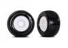 Traxxas Tyres + wheels, assembled (white wheels, dual profile (2.1 outer, 2.6 inner), Response Pro tyres, foam inserts) (2)
